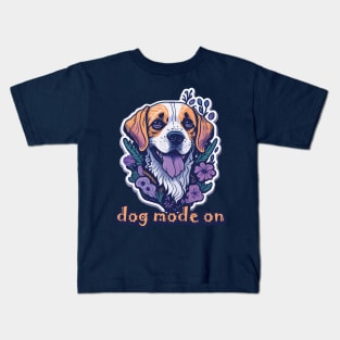 Dog Mode On Kids T-Shirt